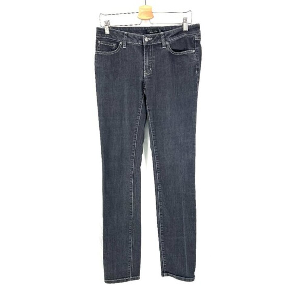 Prana stretch jeans charcoal gray skinny fit outdoor‎ casual low mid rise 8 29